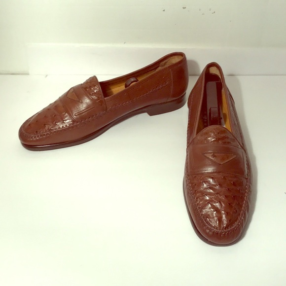 COPY - MEZLAN GENUINE OSTRICH & DEER LEATHER LOAFERS